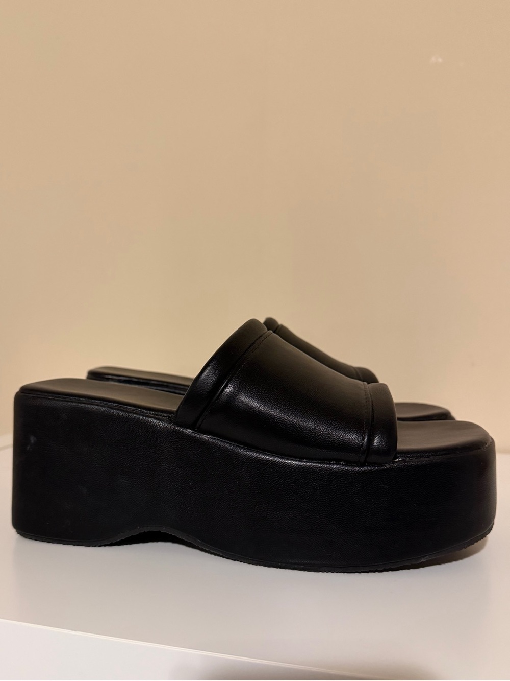 SHEIN Black Chunky Platform Sandals